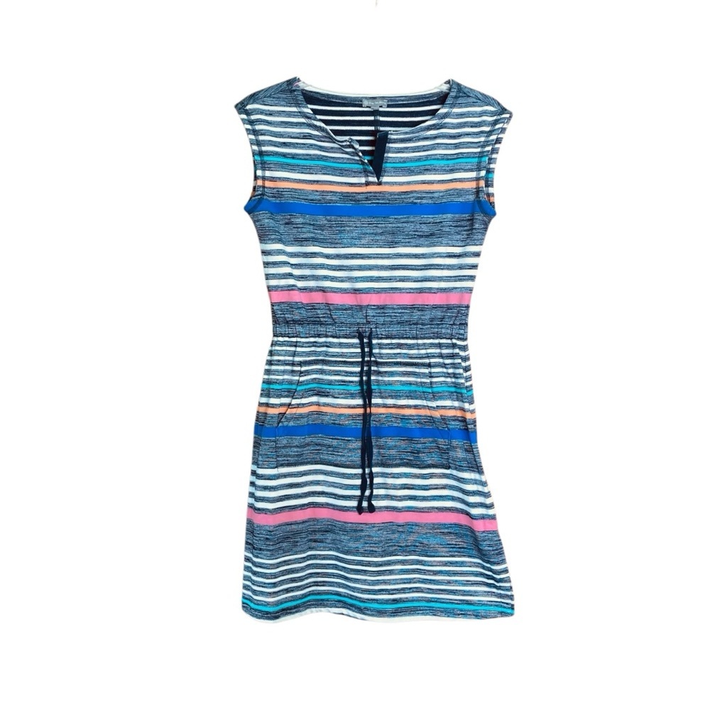 Talbots Multi-Color Stripe Drawstring Waist Sleev… - image 4